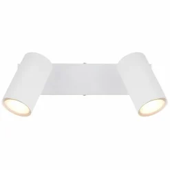 Luminaires Globo Lighting Plafonnier Globo ROBBY Chrome, Blanc, 2 lumières* Spots Et Projecteurs