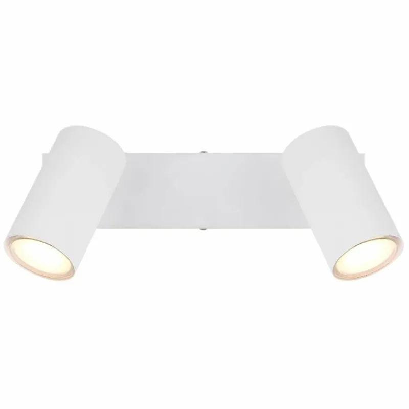 Luminaires Globo Lighting Plafonnier Globo ROBBY Chrome, Blanc, 2 lumières* Spots Et Projecteurs