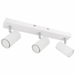 Luminaires Globo Lighting Plafonnier Globo ROBBY Chrome, Blanc, 3 lumières* Spots Et Projecteurs