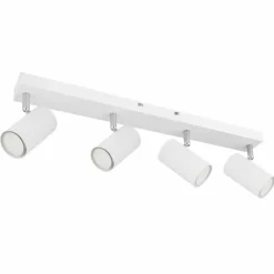 Luminaires Globo Lighting Plafonnier Globo ROBBY Chrome, Blanc, 4 lumières* Spots Et Projecteurs