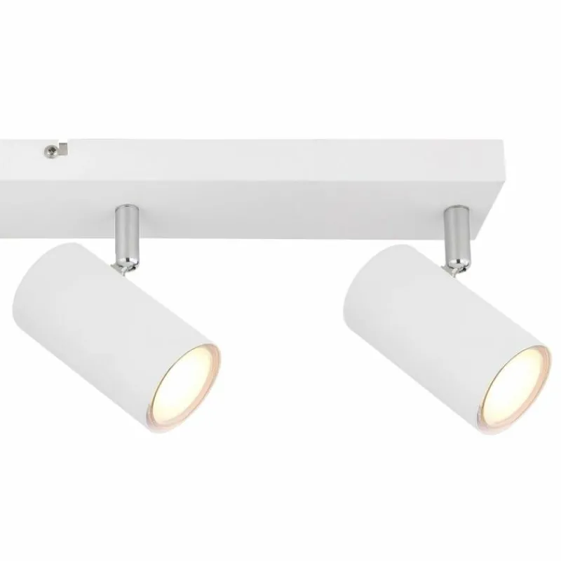 Luminaires Globo Lighting Plafonnier Globo ROBBY Chrome, Blanc, 4 lumières* Spots Et Projecteurs