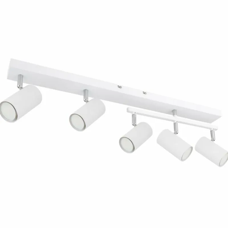 Luminaires Globo Lighting Plafonnier Globo ROBBY Chrome, Blanc, 5 lumières* Spots Et Projecteurs