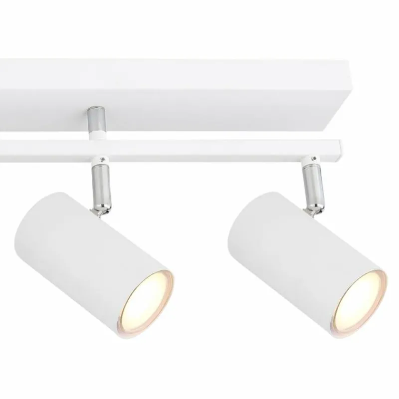 Luminaires Globo Lighting Plafonnier Globo ROBBY Chrome, Blanc, 5 lumières* Spots Et Projecteurs