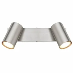 Luminaires Globo Lighting Plafonnier Globo ROBBY Nickel mat, 2 lumières* Spots Et Projecteurs