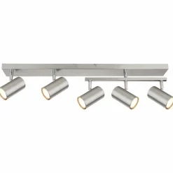 Luminaires Globo Lighting Plafonnier Globo ROBBY Nickel mat, 5 lumières* Spots Et Projecteurs