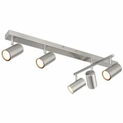 Luminaires Globo Lighting Plafonnier Globo ROBBY Nickel mat, 5 lumières* Spots Et Projecteurs