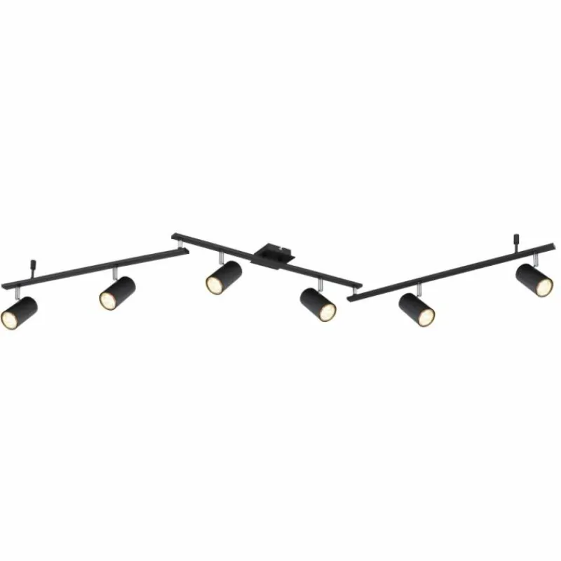 Luminaires Globo Lighting Plafonnier Globo ROBBY Noir, 6 lumières* Plafonniers