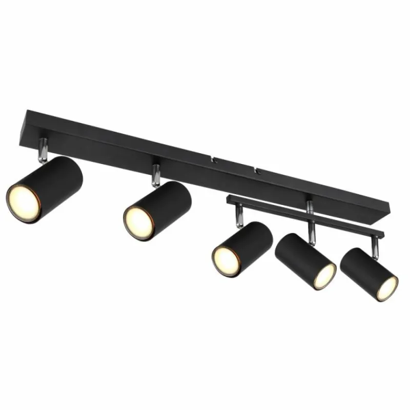 Luminaires Globo Lighting Plafonnier Globo ROBBY Noir, 5 lumières* Spots Et Projecteurs