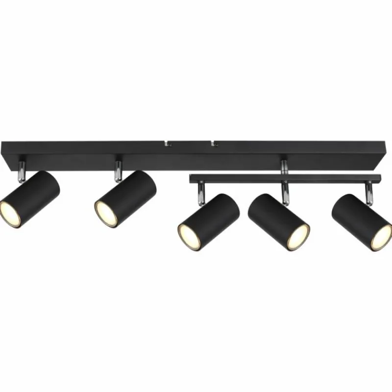 Luminaires Globo Lighting Plafonnier Globo ROBBY Noir, 5 lumières* Spots Et Projecteurs