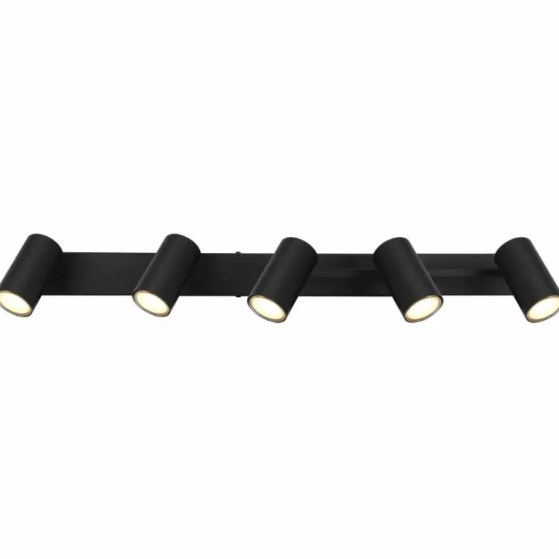 Luminaires Globo Lighting Plafonnier Globo ROBBY Noir, 5 lumières* Spots Et Projecteurs