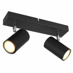 Luminaires Globo Lighting Plafonnier Globo ROBBY Noir, 2 lumières* Spots Et Projecteurs