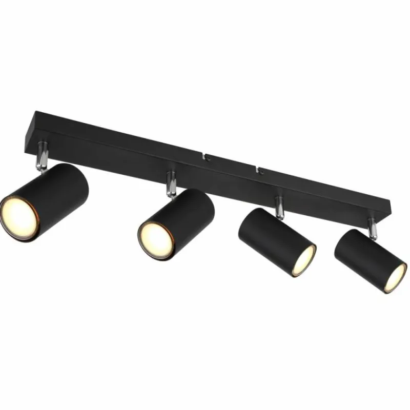 Luminaires Globo Lighting Plafonnier Globo ROBBY Noir, 4 lumières* Spots Et Projecteurs