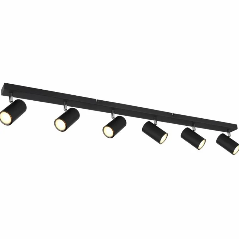 Luminaires Globo Lighting Plafonnier Globo ROBBY Noir, 6 lumières* Spots Et Projecteurs