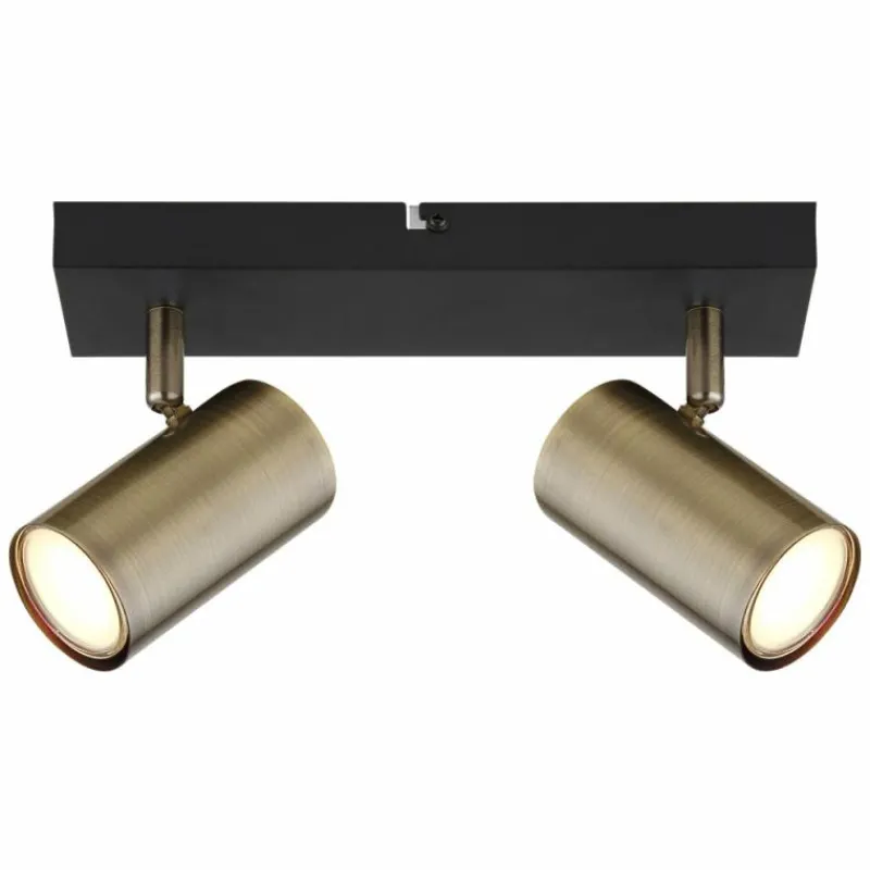 Luminaires Globo Lighting Plafonnier Globo ROBBY Noir, 2 lumières* Spots Et Projecteurs