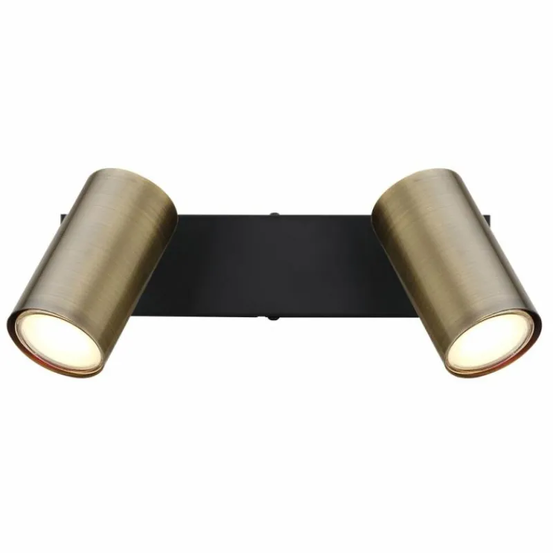 Luminaires Globo Lighting Plafonnier Globo ROBBY Noir, 2 lumières* Spots Et Projecteurs