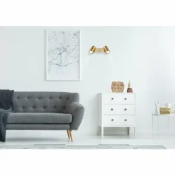 Lampes Dorées-Luminaires Globo Lighting Plafonnier Globo ROBBY Or, 2 lumières