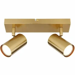 Lampes Dorées-Luminaires Globo Lighting Plafonnier Globo ROBBY Or, 2 lumières