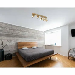 Lampes Dorées-Luminaires Globo Lighting Plafonnier Globo ROBBY Or, 5 lumières