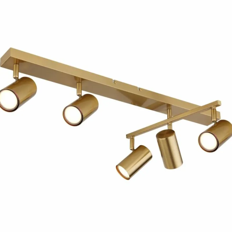 Lampes Dorées-Luminaires Globo Lighting Plafonnier Globo ROBBY Or, 5 lumières