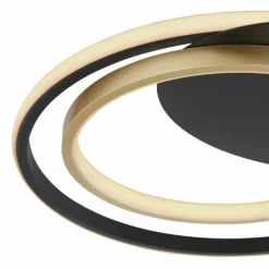 Lampes Dorées-Luminaires Globo Lighting Plafonnier Globo RODAN LED Noir, 1 lumière, Télécommandes