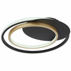 Lampes Dorées-Luminaires Globo Lighting Plafonnier Globo RODAN LED Noir, 1 lumière, Télécommandes