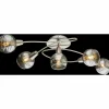 Luminaires Globo Lighting Plafonnier Globo ROMAN LED Nickel mat, 5 lumières