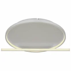 Luminaires Globo Lighting Plafonnier Globo RONDA LED Gris, 1 lumière, Télécommandes* Éclairage Led