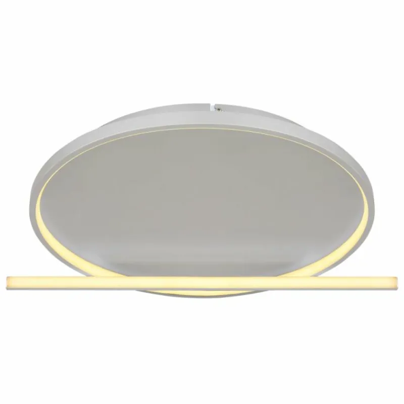 Luminaires Globo Lighting Plafonnier Globo RONDA LED Gris, 1 lumière, Télécommandes* Éclairage Led