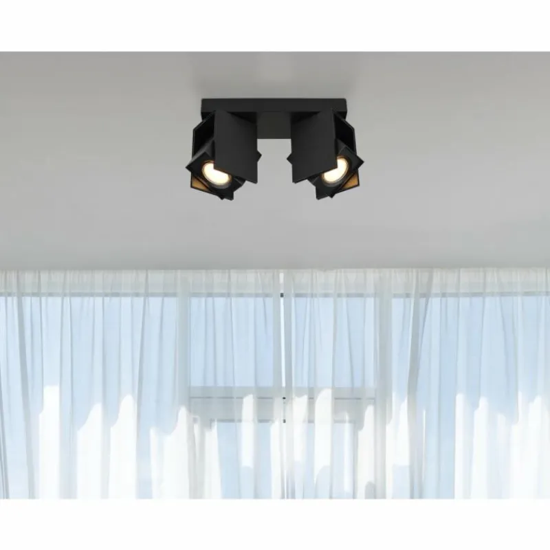 Luminaires Globo Lighting Plafonnier Globo RORY Noir, 2 lumières* Spots Et Projecteurs