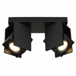 Luminaires Globo Lighting Plafonnier Globo RORY Noir, 2 lumières* Spots Et Projecteurs