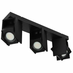 Luminaires Globo Lighting Plafonnier Globo RORY Noir, 3 lumières* Spots Et Projecteurs