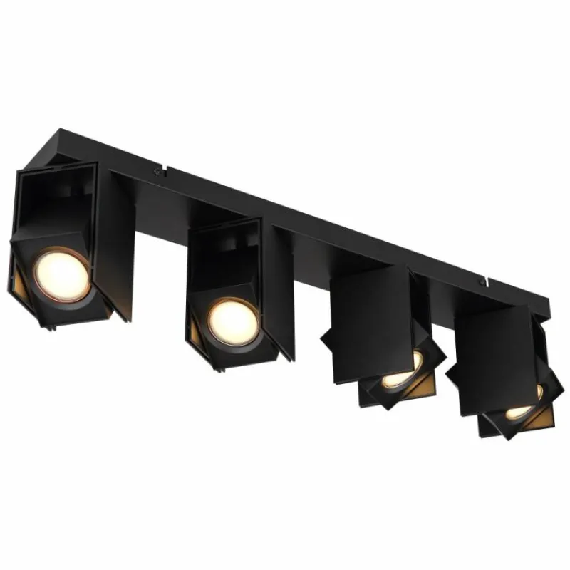 Luminaires Globo Lighting Plafonnier Globo RORY Noir, 4 lumières* Spots Et Projecteurs