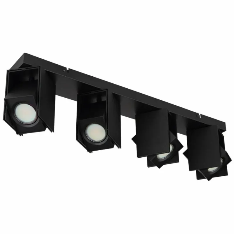 Luminaires Globo Lighting Plafonnier Globo RORY Noir, 4 lumières* Spots Et Projecteurs