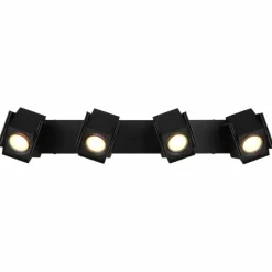 Luminaires Globo Lighting Plafonnier Globo RORY Noir, 4 lumières* Spots Et Projecteurs