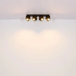 Luminaires Globo Lighting Plafonnier Globo RORY Noir, 4 lumières* Spots Et Projecteurs
