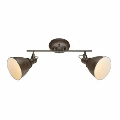 Lampes Industrielles-Luminaires Globo Lighting Plafonnier Globo Rouille, 2 lumières