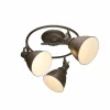 Luminaires Globo Lighting Plafonnier Globo Rouille, 3 lumières* Spots Et Projecteurs
