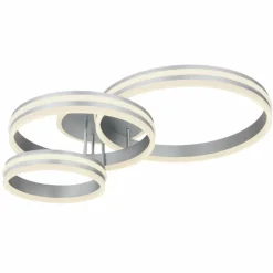 Luminaires Globo Lighting Plafonnier Globo RUBIO LED Gris, 1 lumière, Télécommandes* Éclairage Led