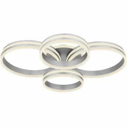 Luminaires Globo Lighting Plafonnier Globo RUBIO LED Gris, 1 lumière, Télécommandes* Éclairage Led