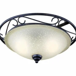 Luminaires Rustiques-Luminaires Globo Lighting Plafonnier Globo RUSTICA II Rouille, 2 lumières