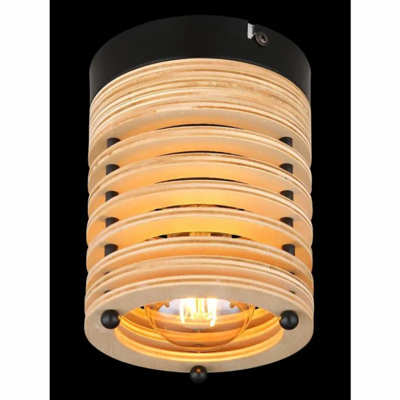 Luminaires Scandinaves-Luminaires Globo Lighting Plafonnier Globo RUTH Noir, 1 lumière