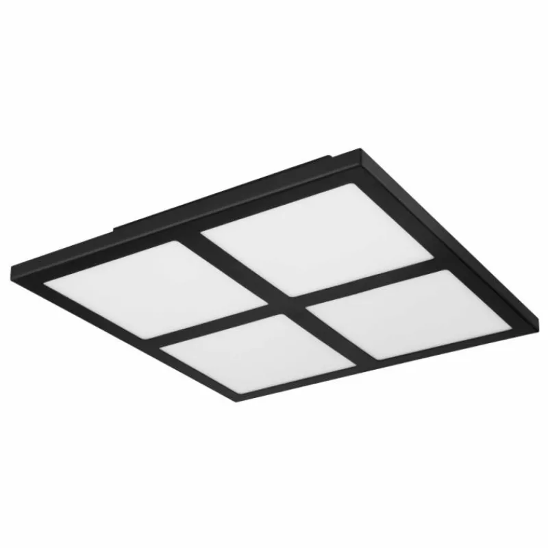 Luminaires Globo Lighting Plafonnier Globo SAHIDA LED Noir, 1 lumière, Télécommandes, Changeur de couleurs