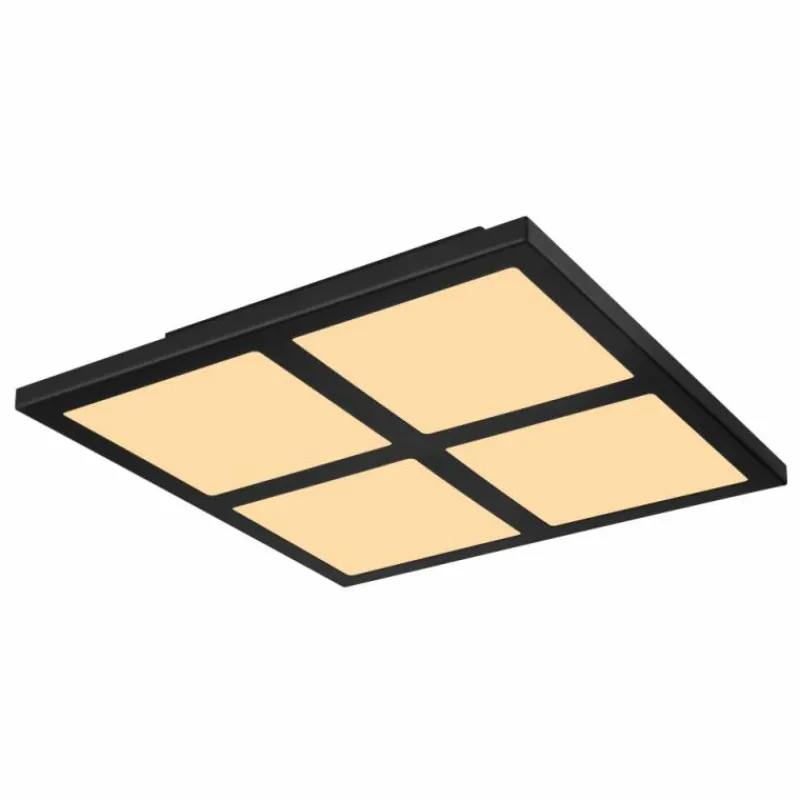 Luminaires Globo Lighting Plafonnier Globo SAHIDA LED Noir, 1 lumière, Télécommandes, Changeur de couleurs