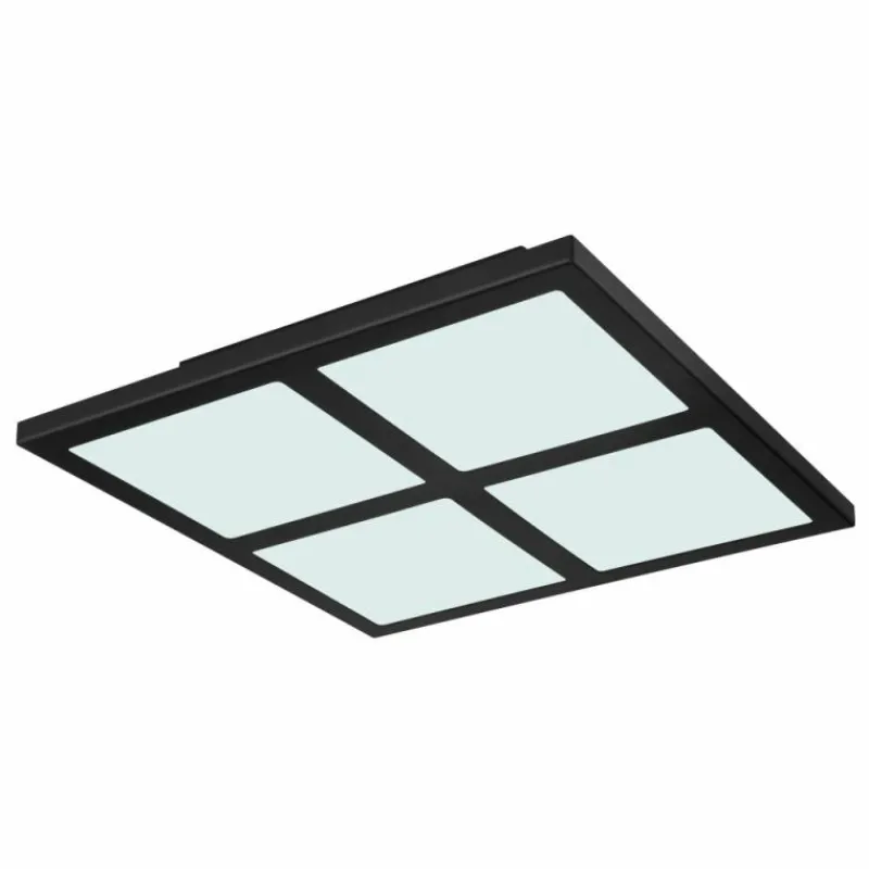 Luminaires Globo Lighting Plafonnier Globo SAHIDA LED Noir, 1 lumière, Télécommandes, Changeur de couleurs