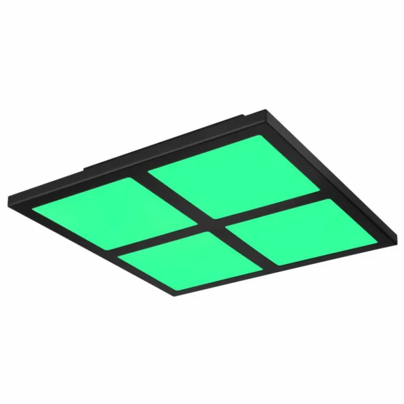 Luminaires Globo Lighting Plafonnier Globo SAHIDA LED Noir, 1 lumière, Télécommandes, Changeur de couleurs