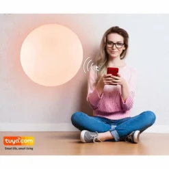 Luminaires Globo Lighting Plafonnier Globo SAJAMA LED Blanc, 1 lumière, Télécommandes