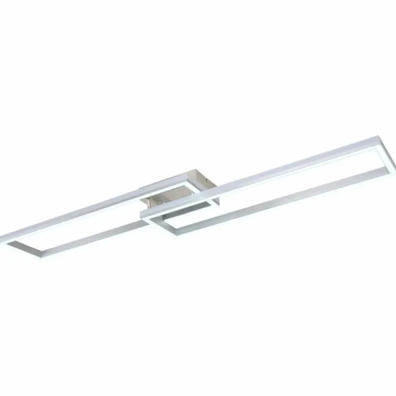 Luminaires Globo Lighting Plafonnier Globo SALMOS LED Aluminium, Gris, Argenté, 2 lumières, Télécommandes, Changeur de couleurs* Éclairage Led