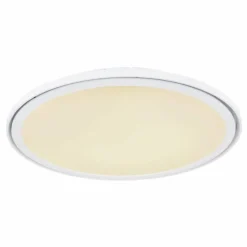 Luminaires Globo Lighting Plafonnier Globo SAMU LED Blanc, 1 lumière, Télécommandes, Changeur de couleurs* Éclairage Led