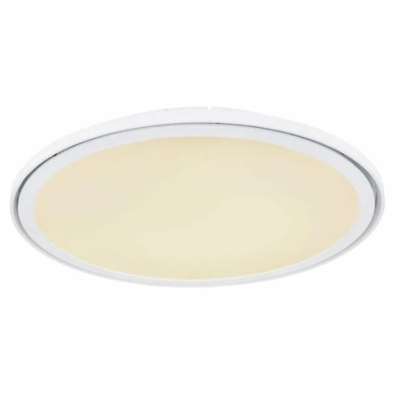 Luminaires Globo Lighting Plafonnier Globo SAMU LED Blanc, 1 lumière, Télécommandes, Changeur de couleurs* Éclairage Led