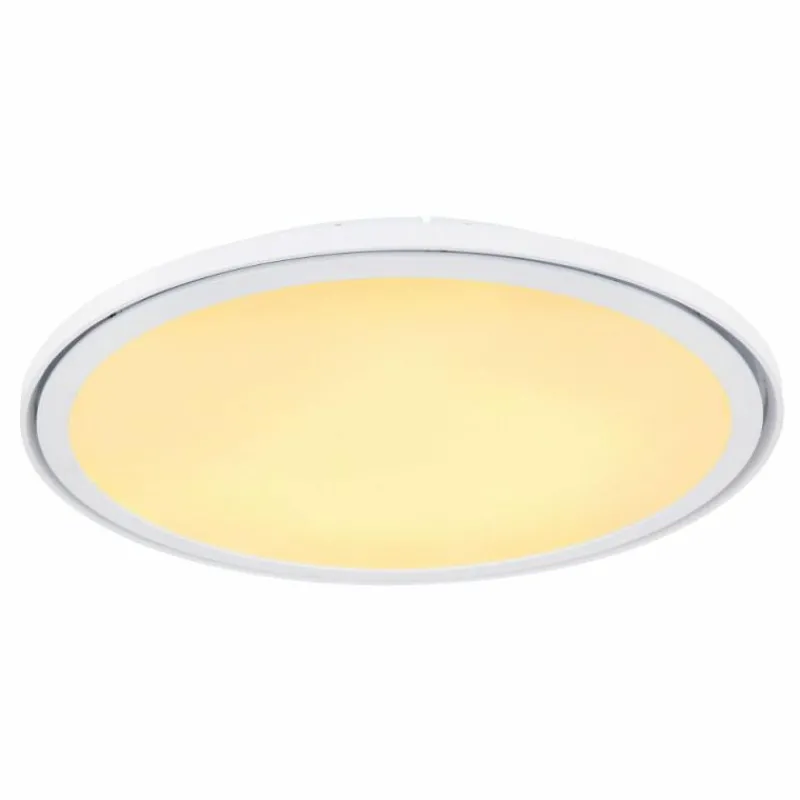 Luminaires Globo Lighting Plafonnier Globo SAMU LED Blanc, 1 lumière, Télécommandes, Changeur de couleurs* Éclairage Led